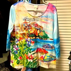 Women’s Chicos size 2 three quarter sleeve, blouse like new